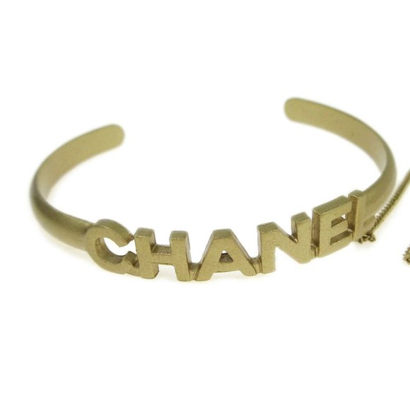 Authentic CHANEL CC Logos Bangle Chain Ring - Picture 4 of 4